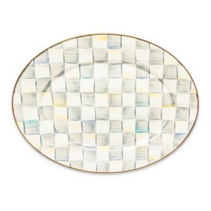 طبق تقديم وسط بيضاوي بنقشة ستيرلينغ تشيك